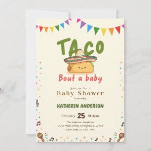 Invitación Fiesta Colorida Mexicana Taco Bout una Fiesta de B
