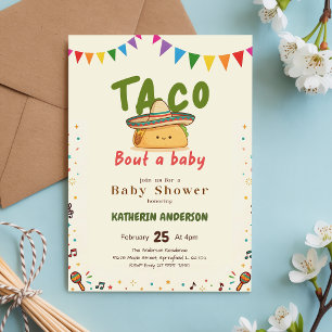 Invitación Fiesta Colorida Mexicana Taco Bout una Fiesta de B