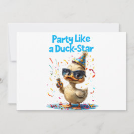 Invitación Fiesta como estrella de pato - Diseño de celebraci