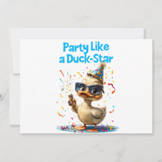 Invitación Fiesta como estrella de pato - Diseño de celebraci