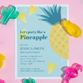 Invitación Fiesta como fiesta de cumpleaños de una piña