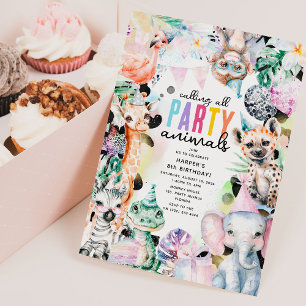 Invitación Fiesta Como Si Fuera Tu Cumpleaños Safari Temático