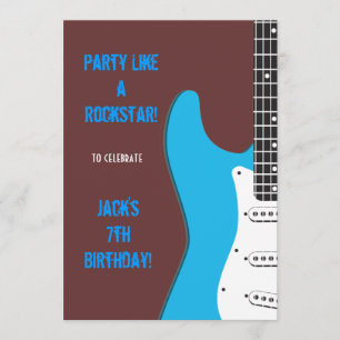 Invitación Fiesta como un azul de Rockstar