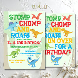 Invitación Fiesta como un cumpleaños prehistórico de dinosaur