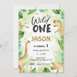 Invitación Fiesta Como Un Dinosaurio, Cumpleaños