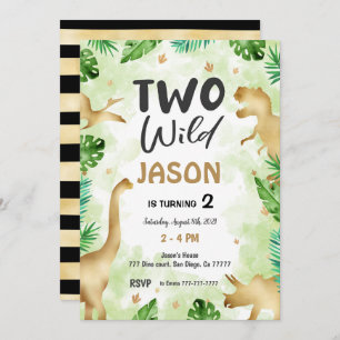 Invitación Fiesta Como Un Dinosaurio, Cumpleaños De Los Dinos