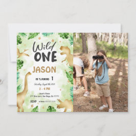 Invitación Fiesta Como Un Dinosaurio, Foto De Cumpleaños