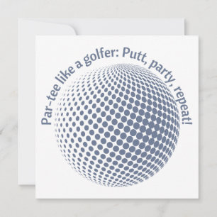 Invitación Fiesta como un golfista