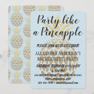 Invitación Fiesta como una fiesta de soltera de piña