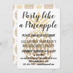 Invitación Fiesta como una fiesta de soltera de piña