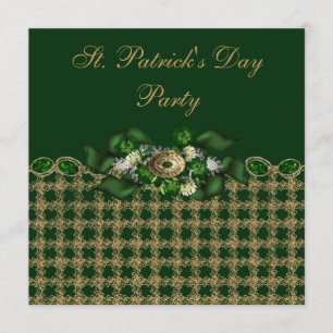 Invitación Fiesta con clase del día de St Patrick del verde y