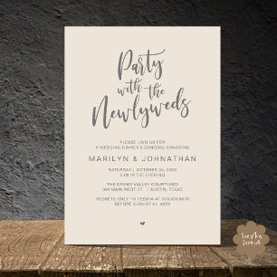 Invitación Fiesta Con La Cena Rústica Boda De Los Recién Mata