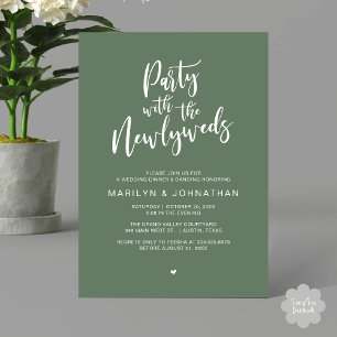 Invitación Fiesta Con La Cena Rústica Boda De Los Recién Mata