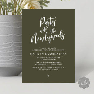 Invitación Fiesta Con La Cena Rústica Boda De Los Recién Mata