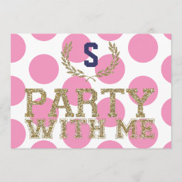 Invitación FIESTA con ME Pink Love Inspirado Sweet 16