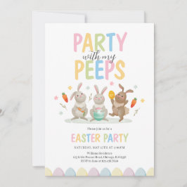 Invitación Fiesta con mi Fiesta de Pascua de Peeps