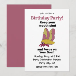 Invitación Fiesta con Objetivo Boca Cerrada de la Polilla Arc