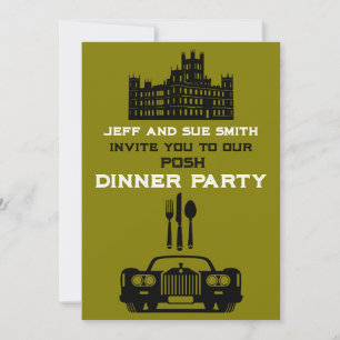 Invitación Fiesta con tema de Downton Abbey
