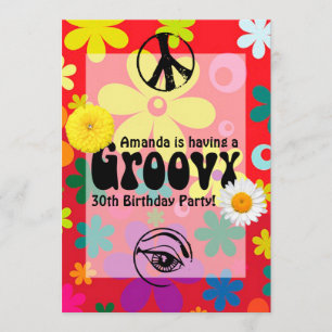 Invitación Fiesta con tema hippie