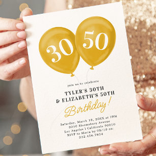 Invitación Fiesta Conjunta de Cumpleaños Doble Celebración
