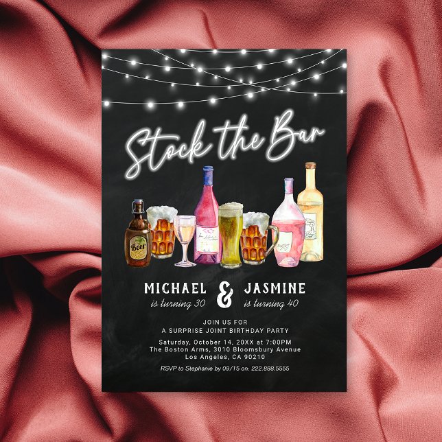 Invitación Fiesta conjunta de cumpleaños para adultos (Subido por el creador)