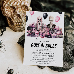 Invitación Fiesta conjunta de cumpleaños y Halloween
