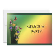 Fiesta conmemorativa de ramo de hierba y mariposas