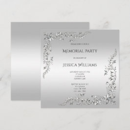Invitación Fiesta conmemorativa decoración de plata