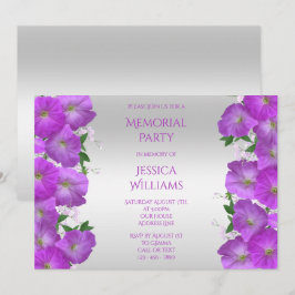 Invitación Fiesta conmemorativa floral de petunias elegantes