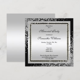 Invitación Fiesta conmemorativo de los rincones de plata glit