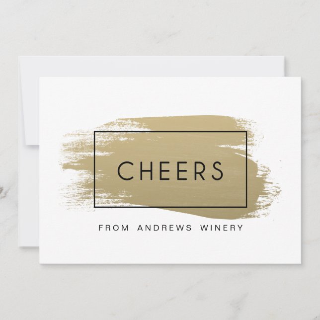 Invitación Fiesta corporativa con pintura de oro (Anverso)