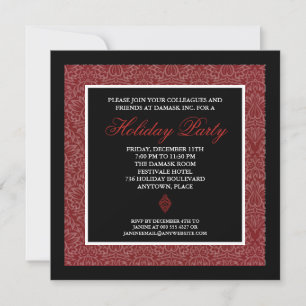 Invitación Fiesta corporativa de Damasco Rojo