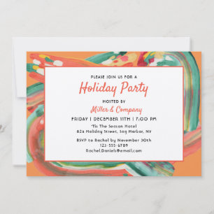 Invitación Fiesta Corporativa de Navidad Abstracta Moderna