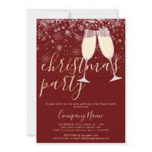 Fiesta Corporativa de Navidad con Letra Elegante
