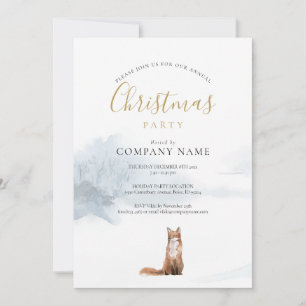 Invitación Fiesta Corporativa de Navidad de Invierno Zorro