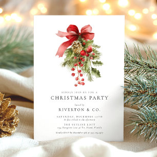 Invitación Fiesta Corporativa de Navidad Elegante