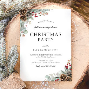 Invitación Fiesta corporativa de Navidad elegante