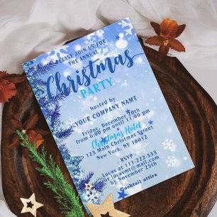 Invitación Fiesta Corporativa de Navidad en un País de Ensueñ