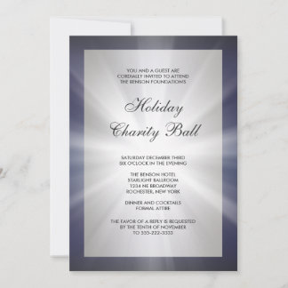 Invitación Fiesta corporativa de negro azul marino