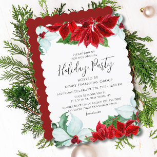 Invitación Fiesta Corporativa de Vacaciones Elegante de Poins