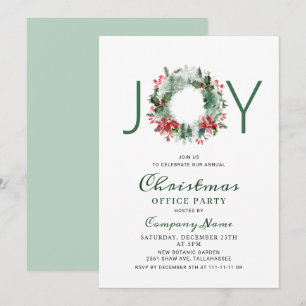 Invitación Fiesta Corporativa Navideña de Navidad con Acebo F