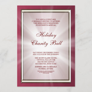 Invitación Fiesta Corporativa Roja Elegante