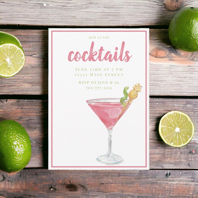 Invitación Fiesta Cosmopolitan Cocktail (Subido por el creador)