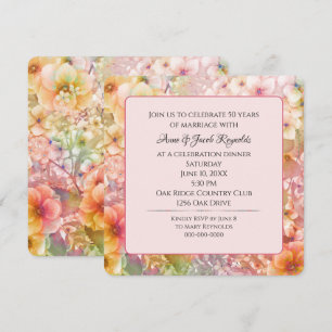 Invitación fiesta Cosmos Floral Garden