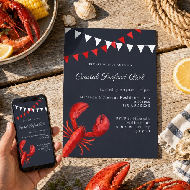 Invitación Fiesta Costera de Mariscos (Subido por el creador)
