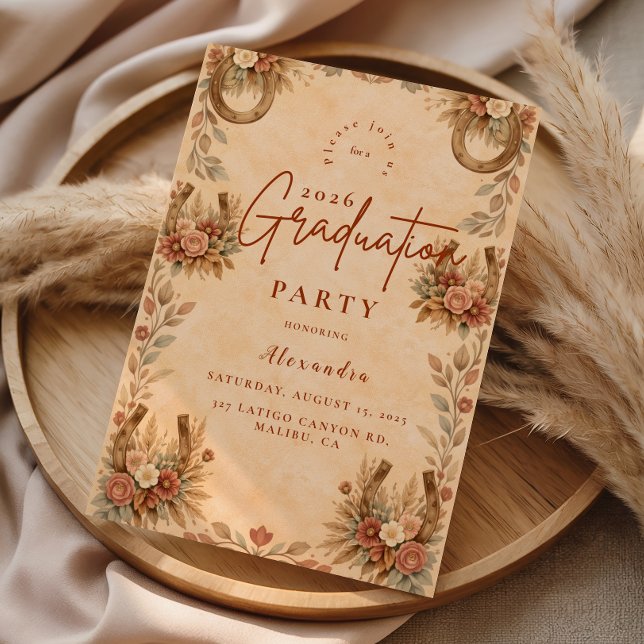 Invitación Fiesta Country de Flores Silvestres del Oeste (Subido por el creador)