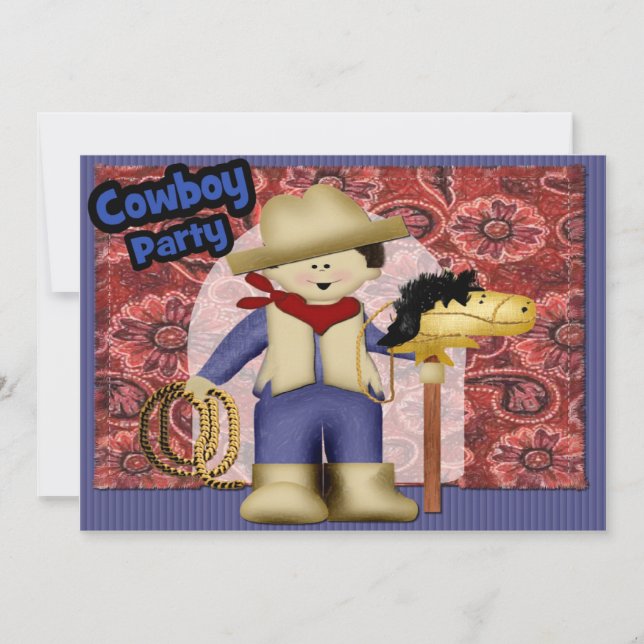 Invitación Fiesta Cowboy (Anverso)