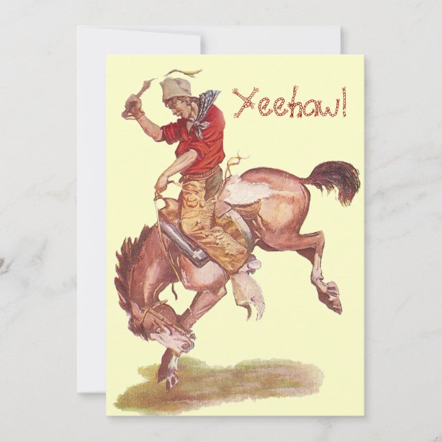 Invitación Fiesta Cowboy (Anverso)