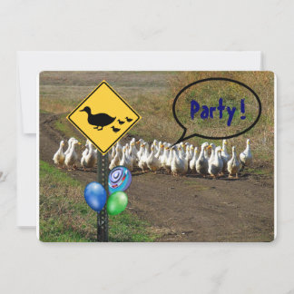 Invitación Fiesta... cruce de patos