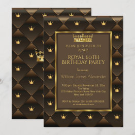 Invitación Fiesta Cumpleaños 60 del Rey Corona Chocolate Dora